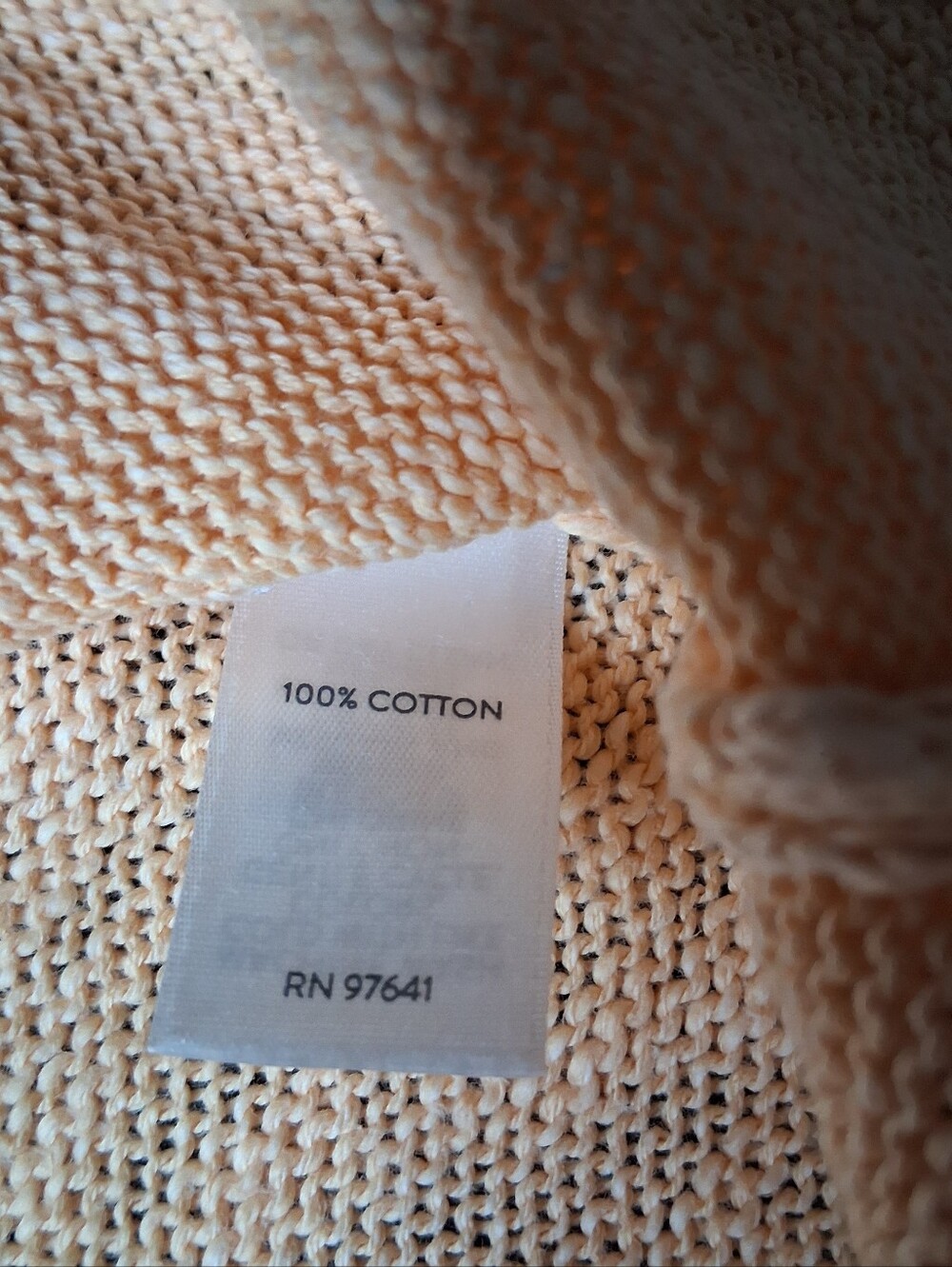 J. Jill Womens Peach 100% Cotton Knit Dolman Long Sleeve Oversized Sweater 4X - Picture 5 of 12